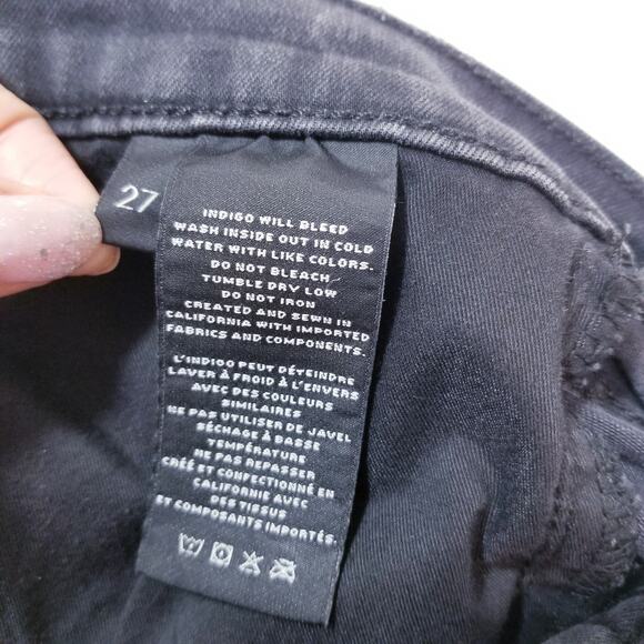 J Brand Jeans ALANA High Rise Crop Provocative Stud Distressed Raw Hem - Picture 5 of 14